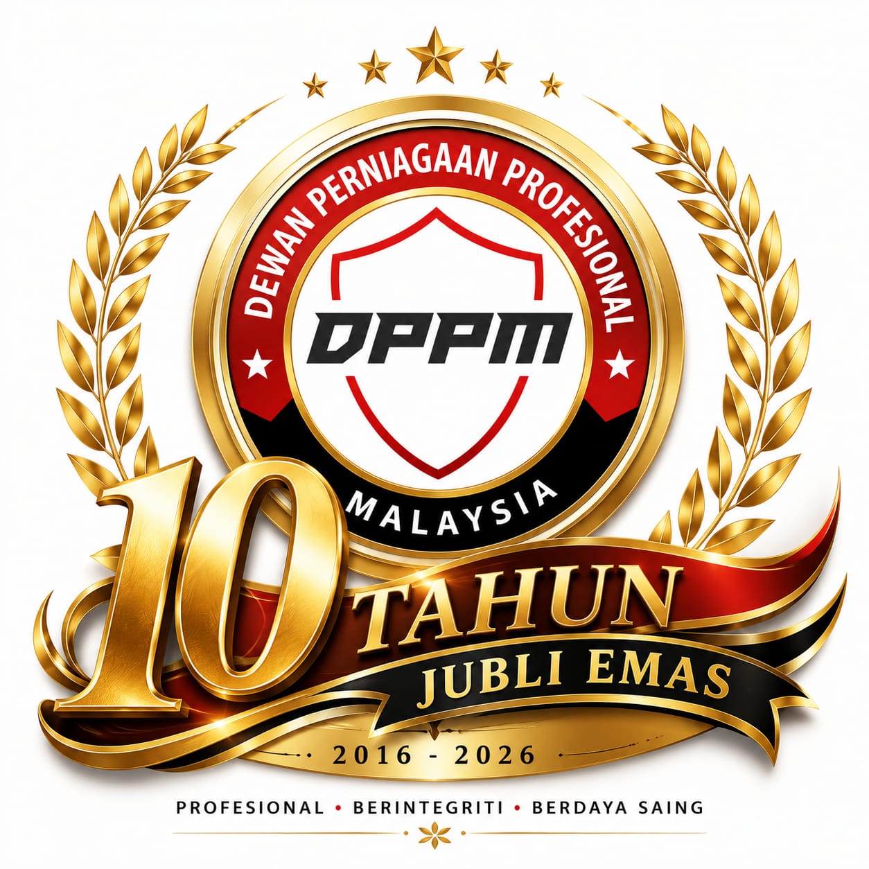 Logo Sambutan Ulang Tahun 1 Dekad DPPM 2016 hingga 2026